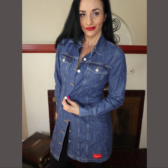Calvin Klein Jackets & Blazers - NWT Calvin Klein denim long button up jacket